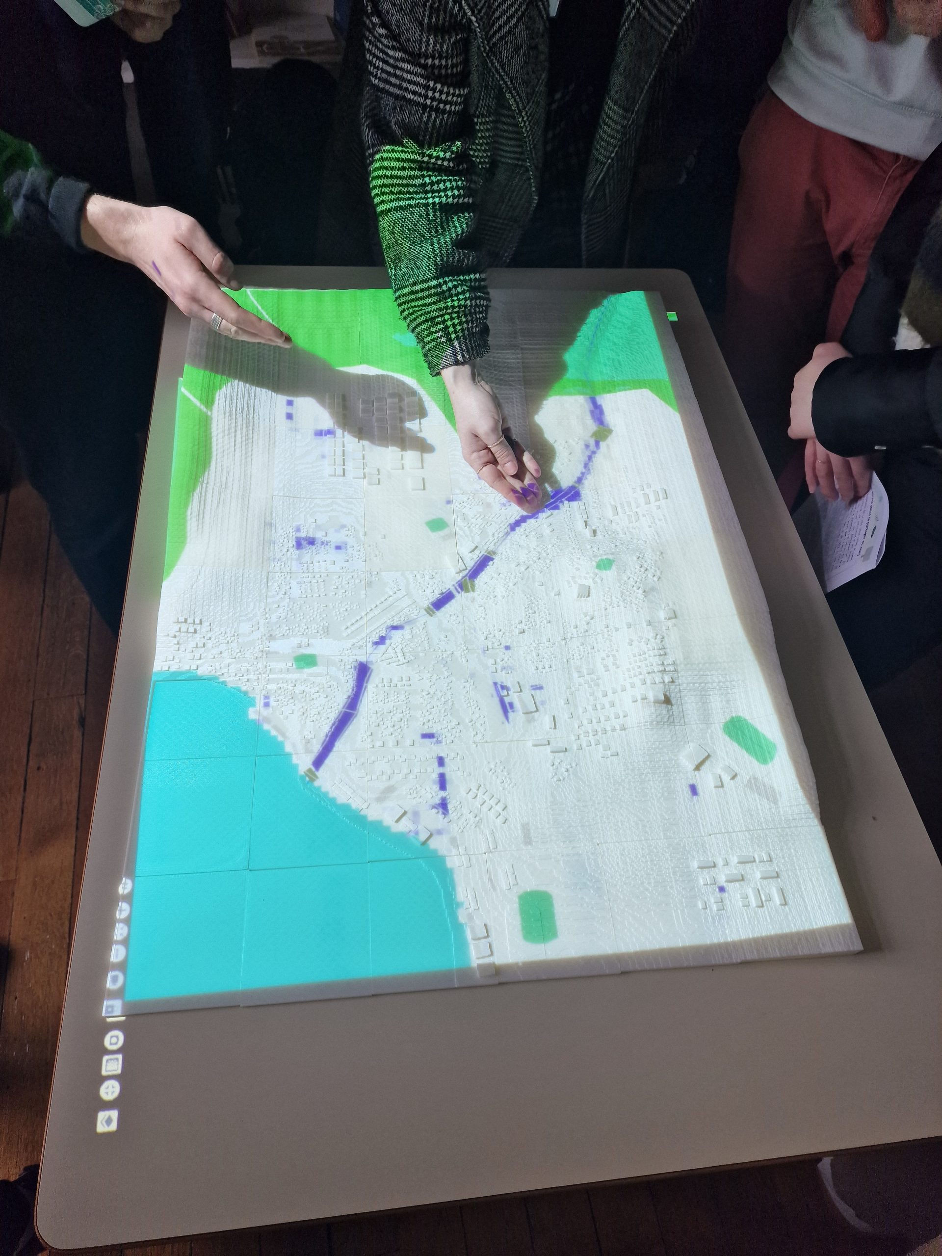 Maquette interactive avec projection